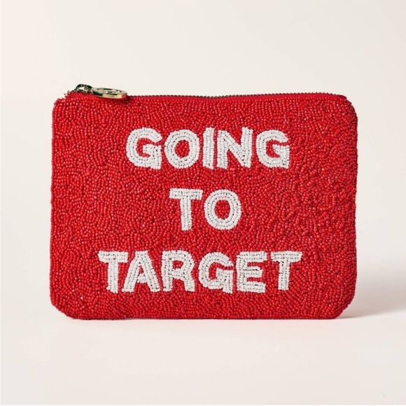 kate spade Handbags - Going to Target Beaded Clutch - kate spade new york x Target Red/White N…